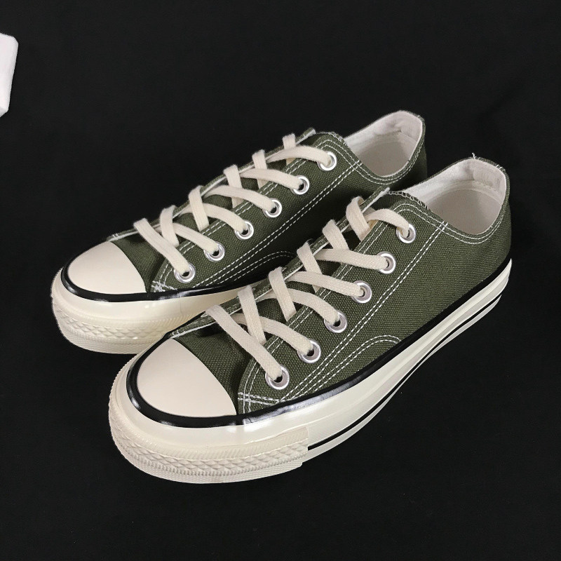 帆布鞋帆布鞋evenstar橄榄绿