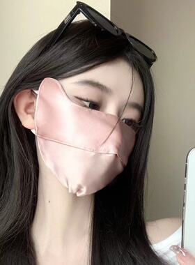 tongfashion100%桑蚕丝防紫外线蓝光辐射夏医美防晒口罩真丝口罩