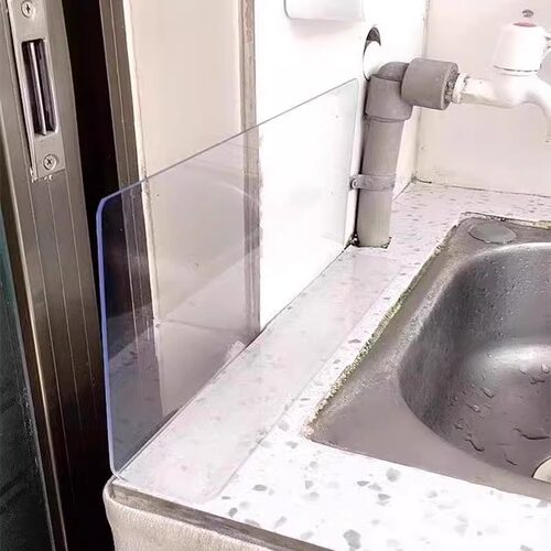 水槽挡水板厨房洗菜洗碗池边缘防溅水挡板洗手盆台面加高挡水贴条