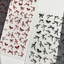 手绘蝴蝶结美甲贴纸黑白金银飘带蝴蝶结纯欲高级感薄韧指甲贴装 饰