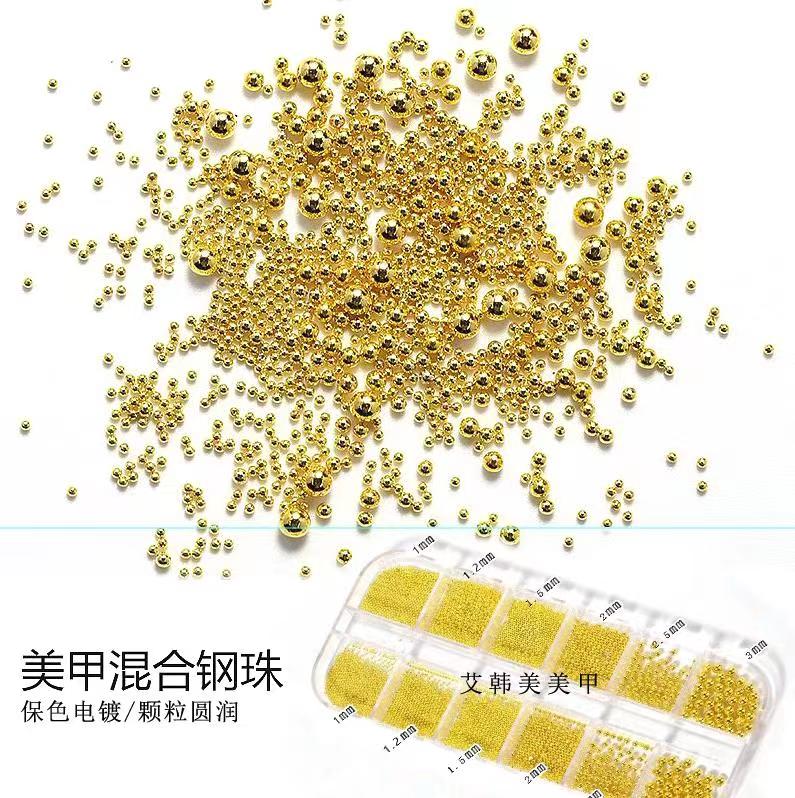 日系百搭混装银色甲油胶金属铆钉