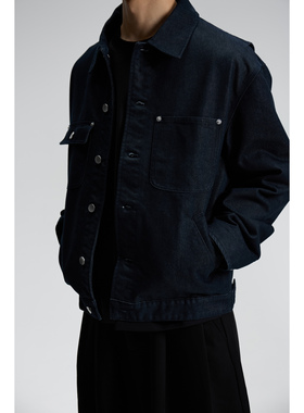 miracleweed重工飞行员版型立体剪裁原牛牛仔夹克外套OS休闲上衣