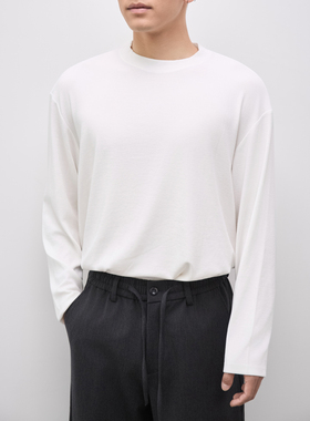 【软糯抗皱高弹力】cleanfit随性基础百搭款男士长袖T恤透气打底