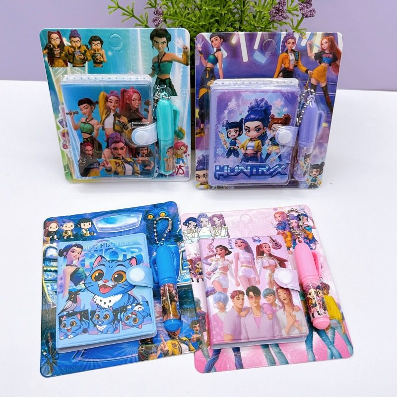 K-POP猎魔女团本子加圆珠笔套装 卡通迷你手账本学生礼品奖品小号,文具电教/文化用品/商务用品,手帐/日程本/计划本,淘宝优惠券,粉丝福利购,淘宝优惠卷