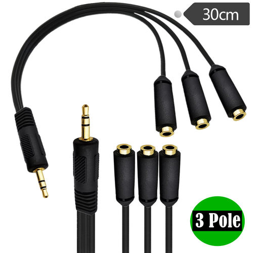 3.5mm音频线一分三一拖三情侣