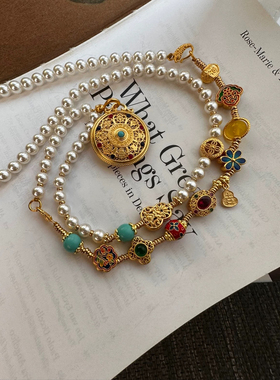 新中式风格一款多戴珍珠系列手工时尚饰品项链女链锁骨女气质感