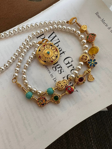 新中式风格一款多戴珍珠系列手工时尚饰品项链女链锁骨女气质感