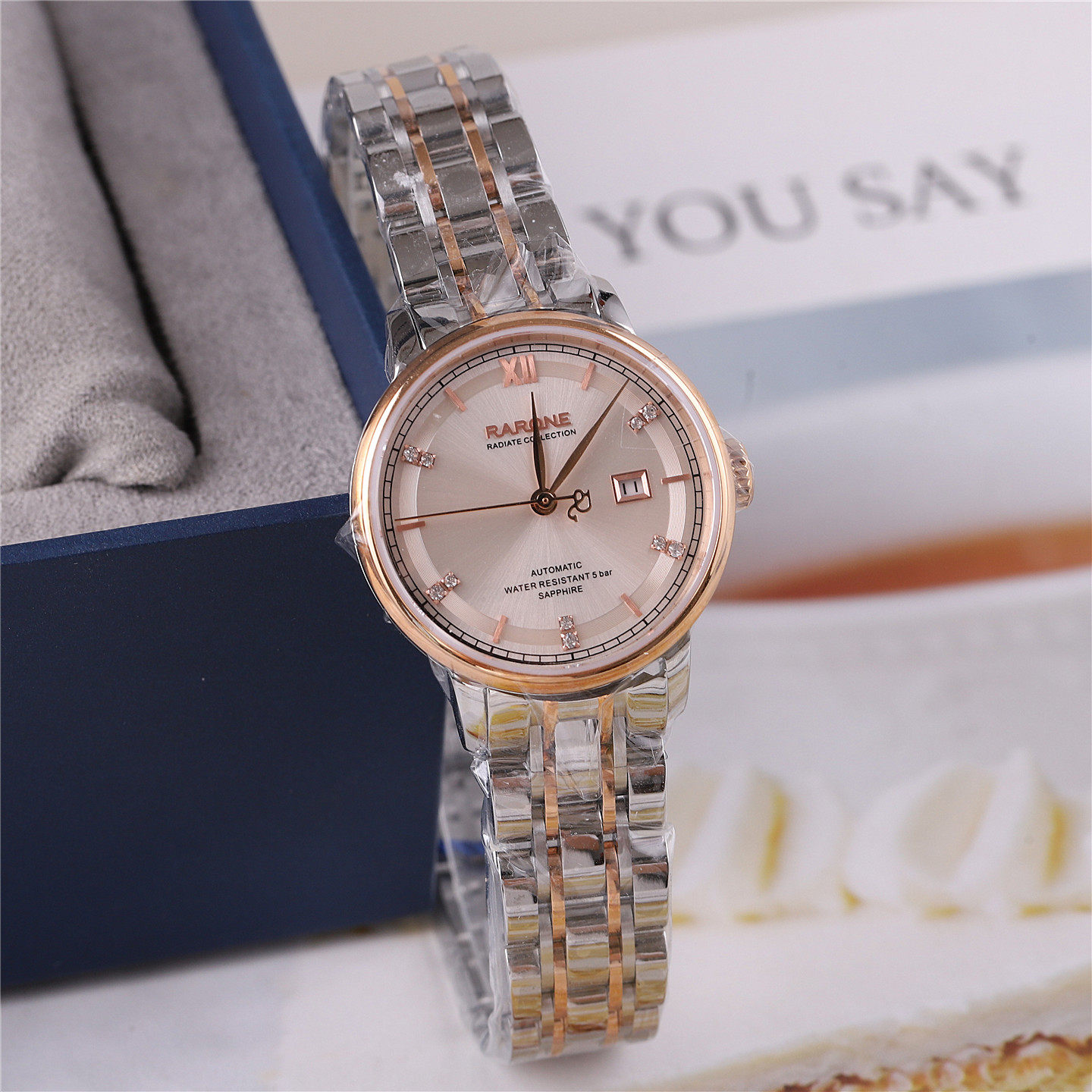 正品RARONE雷诺手表男表女表情侣表自动机械表商务潮流防水880118