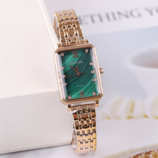 正品poscer宝时捷手表女表女士方盘石英表超薄时尚绿盘保时捷8309