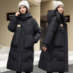 2023冬季新款加厚中长款过膝羽绒棉外套棉衣女面包服显瘦棉服棉袄