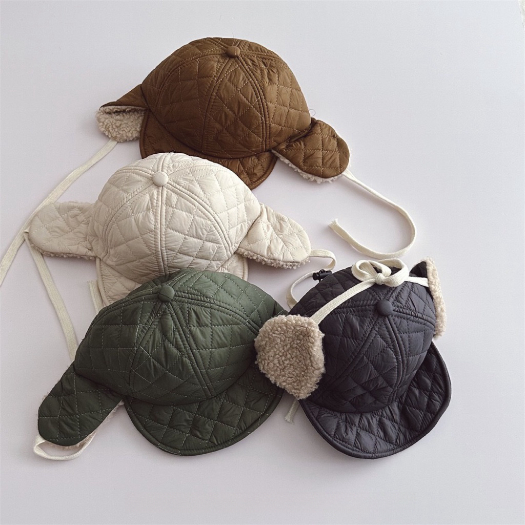 涤棉雷锋帽翻边加绒童帽宝宝帽子