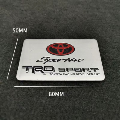 适用于丰田TRD车贴改装汽车金属装饰尾标车身两侧标个性创意立体