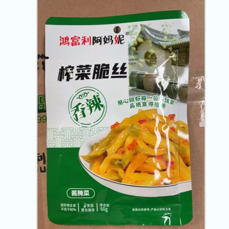 鸿富利阿妈妮榨菜脆丝60g