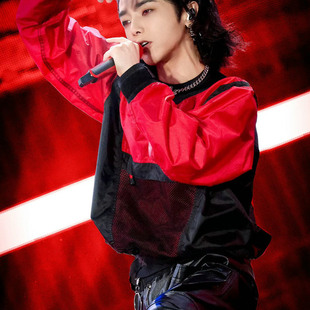 春秋拼色痞帅套头夹克外套男女 2025新款 华晨宇同款 撞色冲锋衣男士