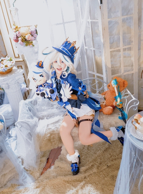 【现货】原神同人棉花娃娃芙宁娜芙卡洛斯水神30cm坐姿玩偶公仔