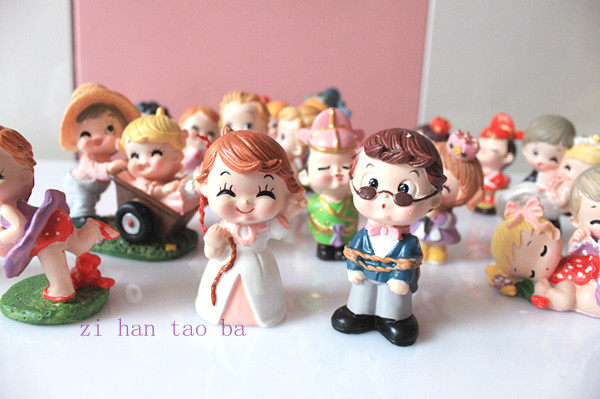 包邮创意结婚礼物婚庆娃娃装饰品婚房时尚家居摆件树脂工艺品摆设