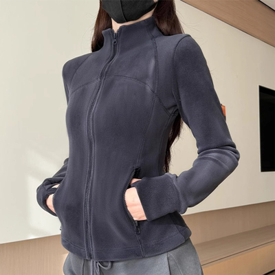 修身奥摇粒绒卫衣外套女