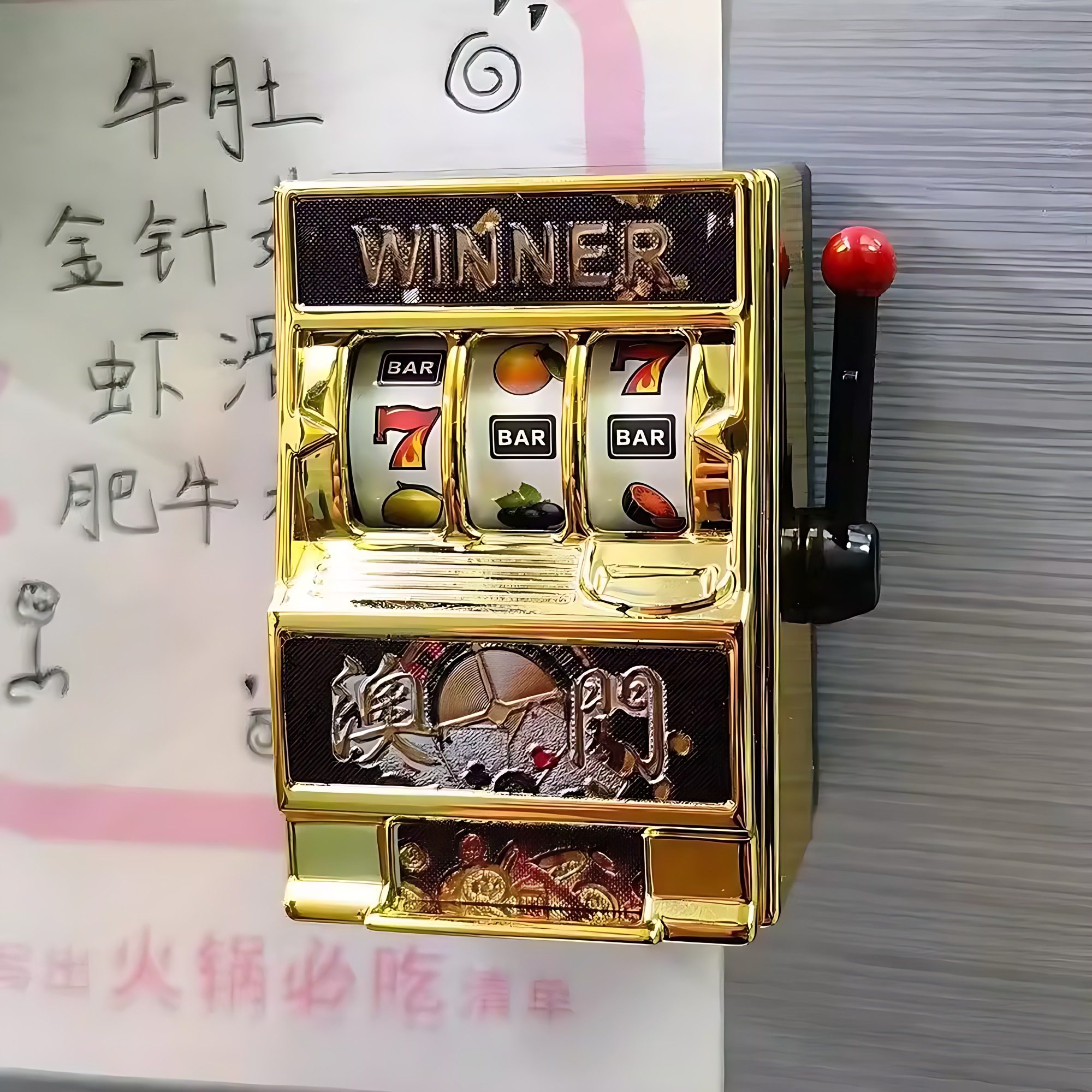 新款磁吸老虎机幸运777摇奖机旅纪念品创意礼品澳门水果机冰箱贴,节庆用品/礼品,文化创意冰箱贴,淘宝优惠券,粉丝福利购,淘宝优惠卷