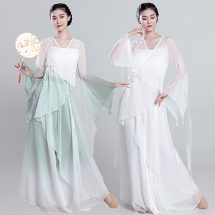古典舞蹈服女飘逸仙气身韵纱衣裙裤 演出服中国舞练功服套装