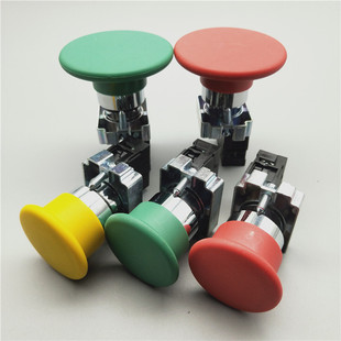 22MM孔径XB2 BE101C常开常闭 BC31蘑菇头自复位点动按钮开关ZB2