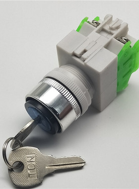 22mm钥匙旋转换选择按钮开关LAY7 LAY37-11Y2两档自锁三档20Y3