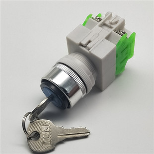 22mm钥匙旋转换选择按钮开关LAY7 11Y2两档自锁三档20Y3 LAY37