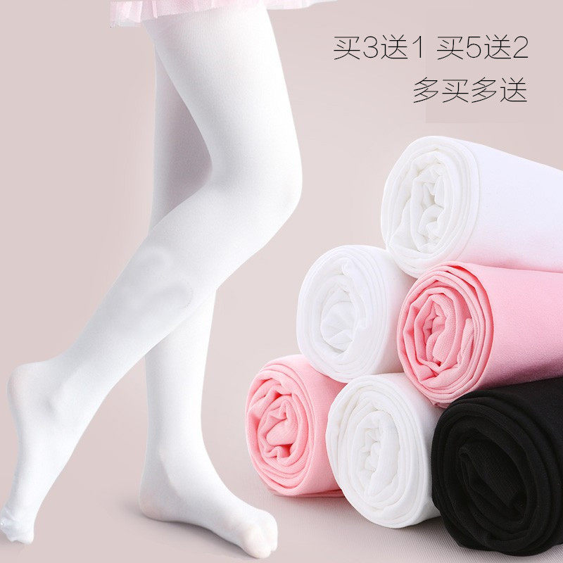 女童连裤袜儿童舞蹈袜白色丝袜女童打底袜春秋夏薄款宝宝裤袜练功
