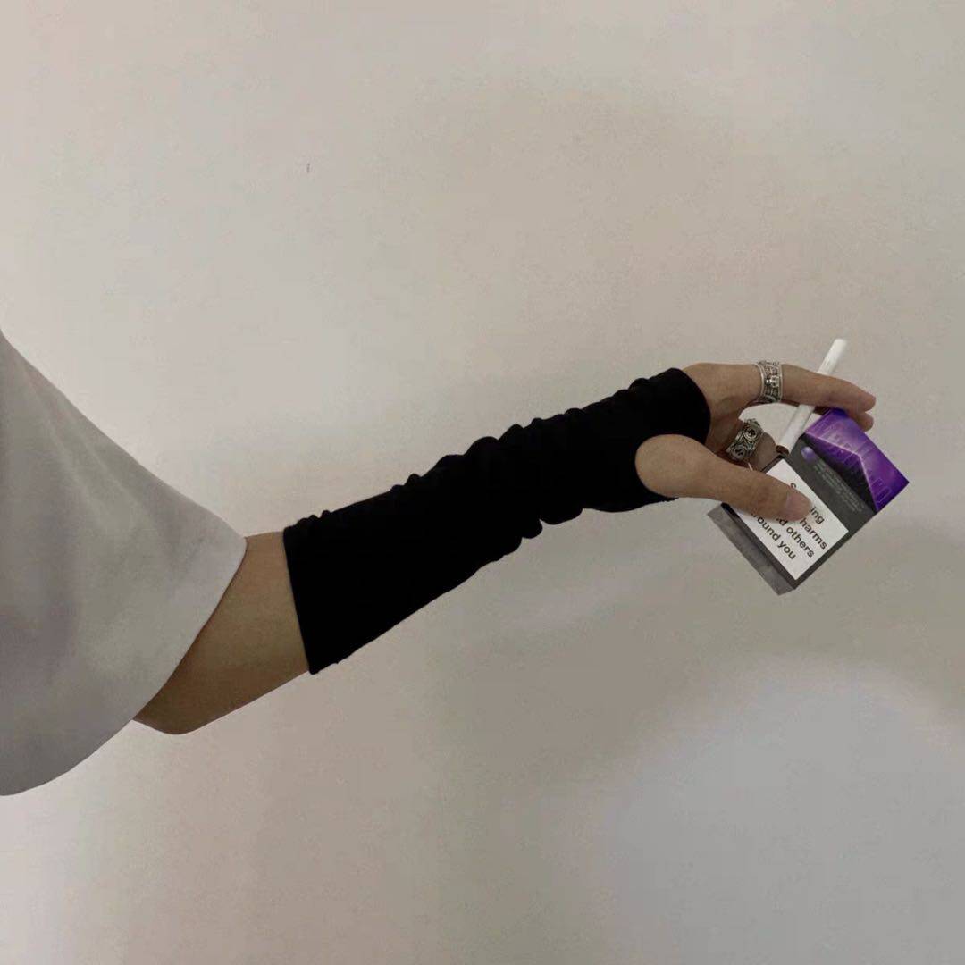 2021 SUMMER NEW INS SUPER FIRE NINJA FINGER GLOVES YAMAMOTO DARK SLEEVES COUPLE STUDENTS MEN AND WOMEN TIDE