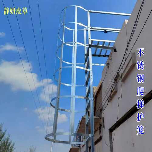 国标图集爬梯护笼镀锌钢护笼爬梯