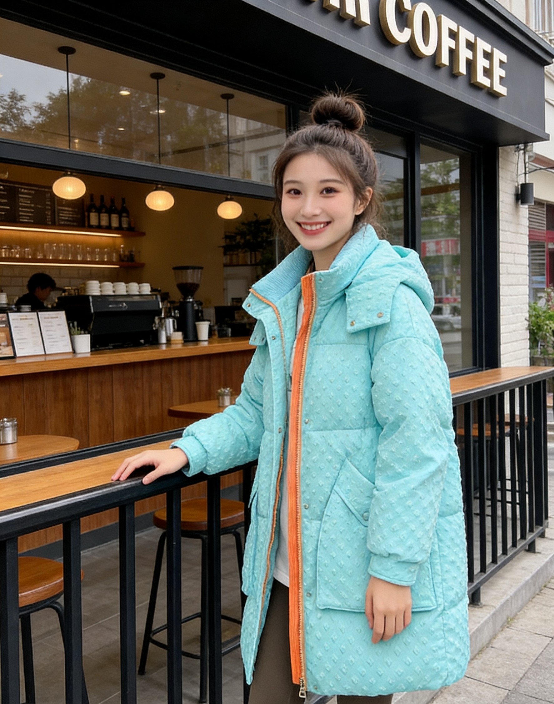 小慧小码女装XXS码小个子显高棉服女中长款连帽棉衣xs.外套女
