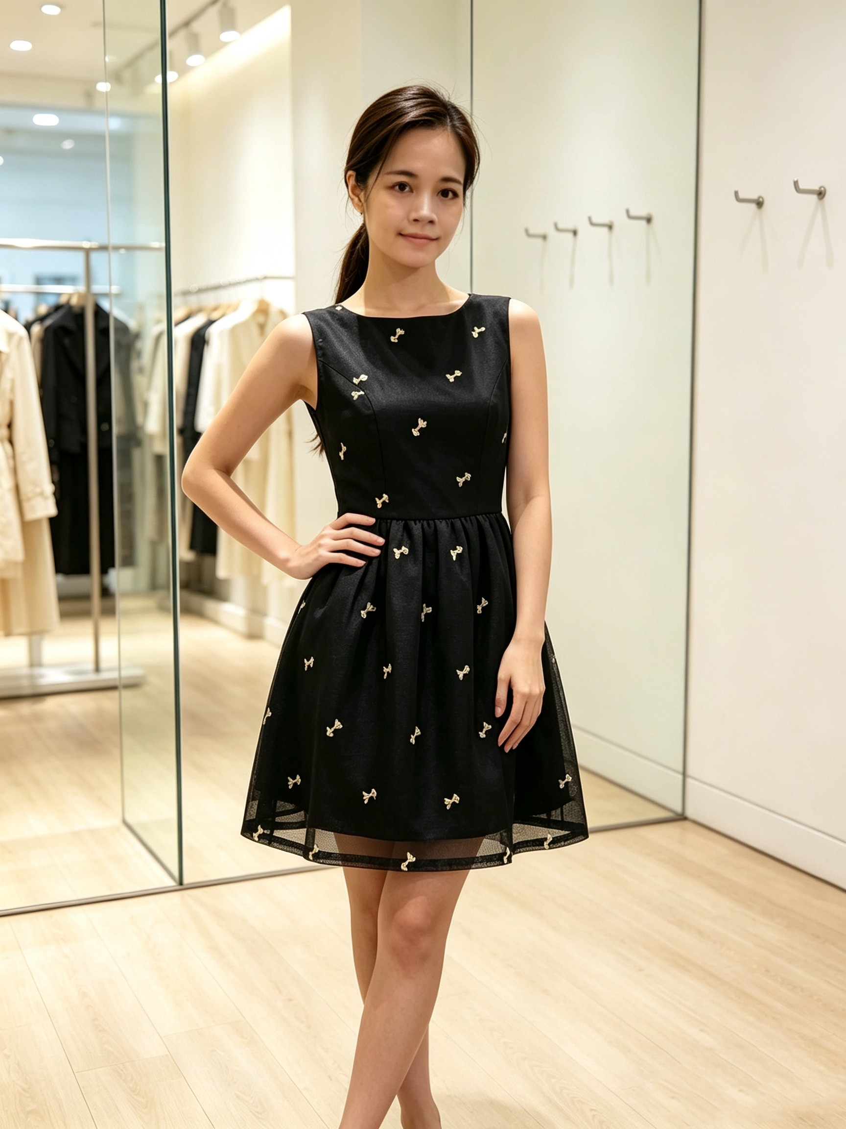 小慧小码xxs码xs码小个子黑色无袖短裙连衣裙百搭显瘦短款背心裙