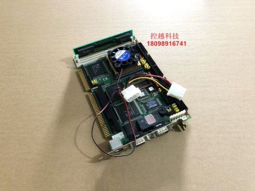 艾讯SBC-455 486DX4  REV.B1 主板 486 CPU 长卡 带CPU 内存 风扇