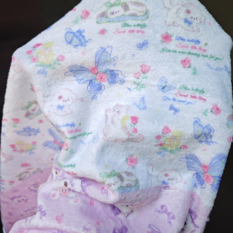 柔软舒适双面法兰绒印花布料diy手作包包宠物毛毯猫狗窝面料