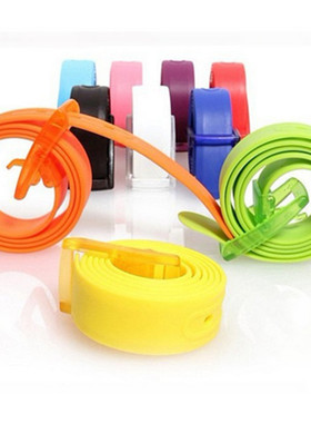 2024玫红色粉色腰带女款粉色时尚百搭通用皮带学生橙色桔色女裤带