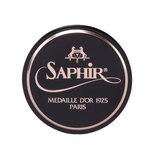 SAPHIR黑金鞋蜡软蜡皮鞋上光蜡增亮鞋油抛光腊镜面黑色无色莎菲雅
