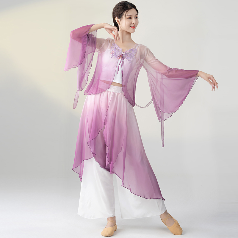 妹姿彩古典舞蹈服女飘逸纱衣