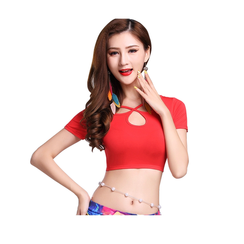 妹姿彩断码清仓肚皮舞上衣练功服装东方舞蹈练习上装