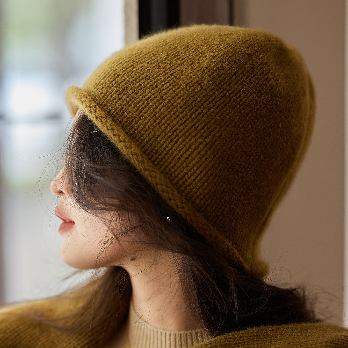 戎克极简风100%纯羊绒针织帽子女法式冬卷边保暖优雅高级感羊绒帽,服饰配件/皮带/帽子/围巾,帽子,淘宝优惠券,粉丝福利购,淘宝优惠卷