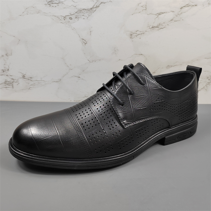 真皮软底皮鞋男士商务正装系带
