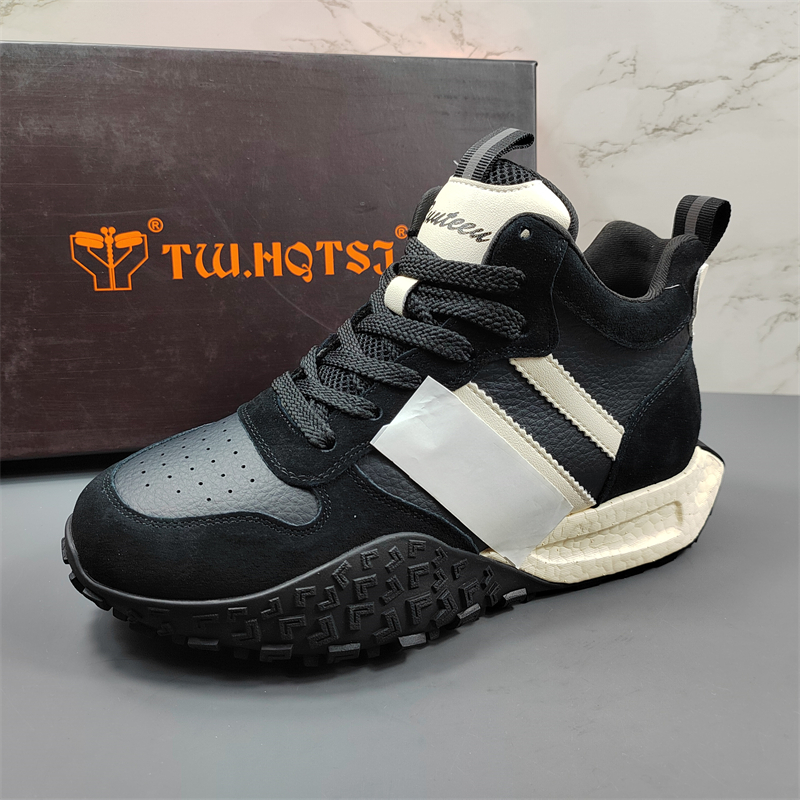 品牌女鞋真皮高帮鞋女2025冬季新款加绒老爹鞋时尚百搭休闲板鞋子