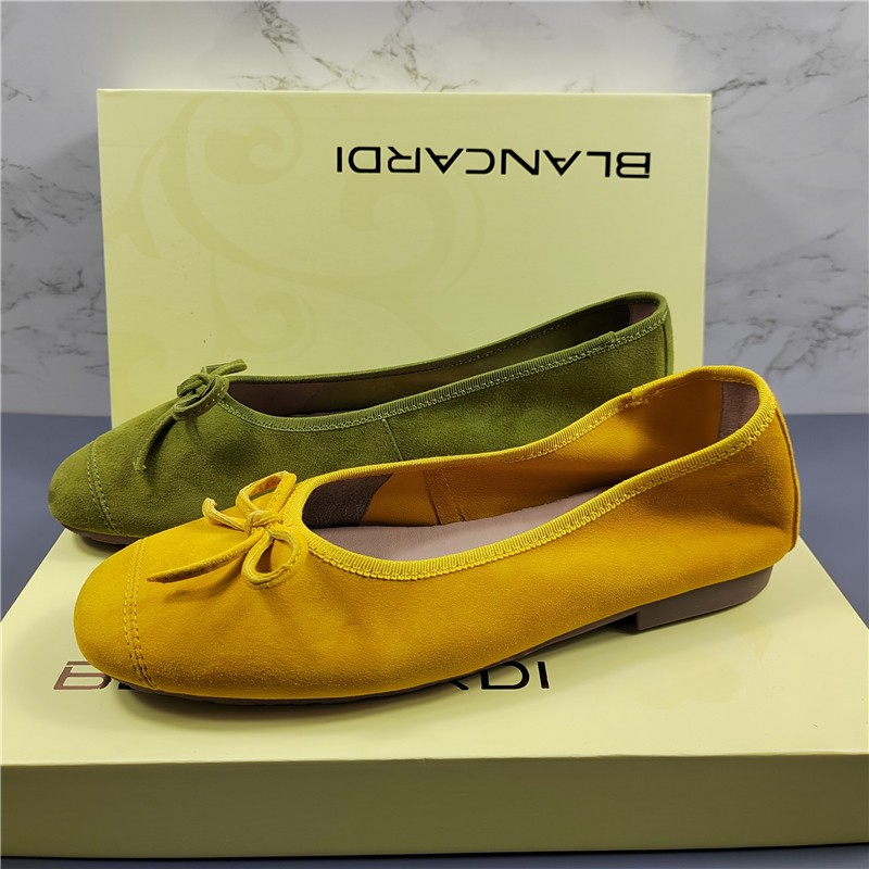 羊皮版~复古芭蕾平底蛋卷鞋女2026新款法式软底舒适浅口豆豆单鞋