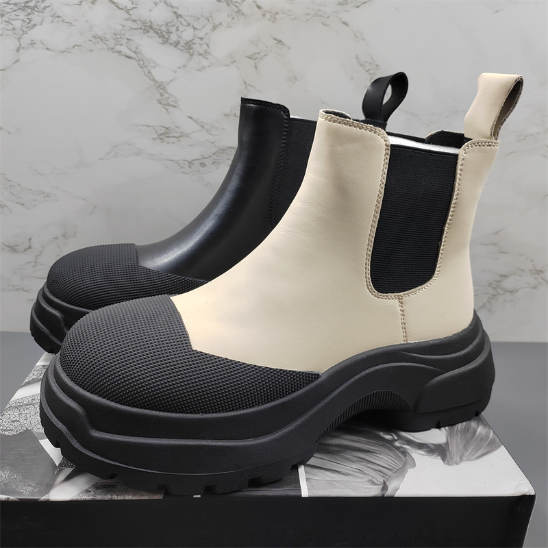 新款百搭单靴英伦风短靴