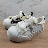 大头面包鞋 开口笑丑萌溶解鞋 厚底百搭休闲运动板鞋 夏季 女2025新款