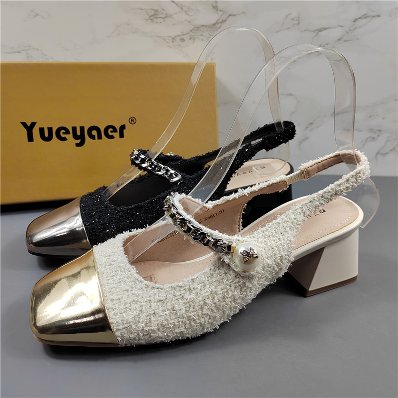 月芽儿小香风法式玛丽珍鞋女2026春季新款时尚配裙子粗跟后空单鞋,女鞋,玛丽珍鞋,淘宝优惠券,粉丝福利购,淘宝优惠卷