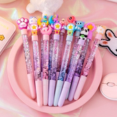 粉色仙女笔流沙中性笔可爱创意少女网红儿童毕业季 礼物可爱流沙笔