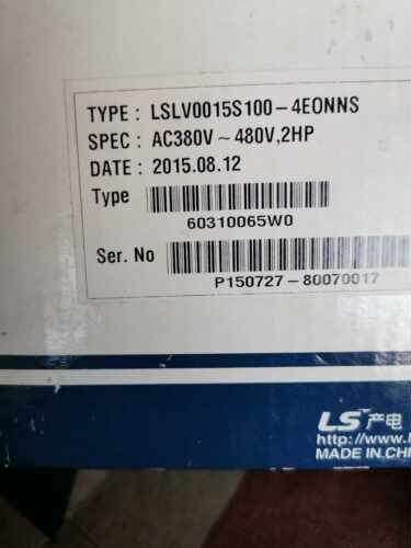 【原装正品】韩国LS(LG)变频器LSLV0015S100-4EONNS 1.5kw 现货