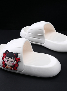 魔丸哪吒拖鞋男士夏季新款厚底增高防滑潮流室内休闲沙滩凉拖鞋男