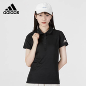 速干衣高尔夫运动POLO衫 Adidas 新款 女士翻领t恤夏季 阿迪达斯短袖
