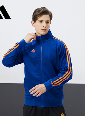 Adidas阿迪达斯运动外套男女跑步夹克衫蓝色运动服TR30JT-BUOG
