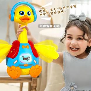 小黄鸭宝宝玩具有声会唱的抖音唱歌鸭子电动学舌复读婴儿故事机